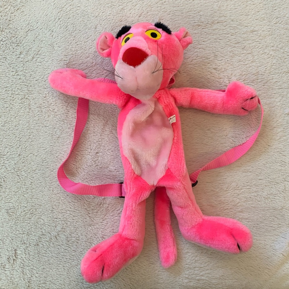 Pink Panther Plush Backpack